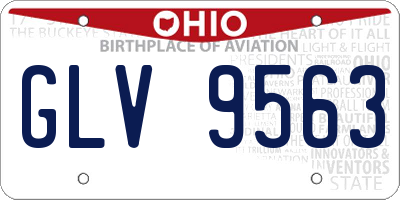 OH license plate GLV9563