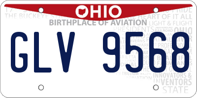 OH license plate GLV9568