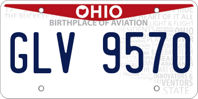 OH license plate GLV9570