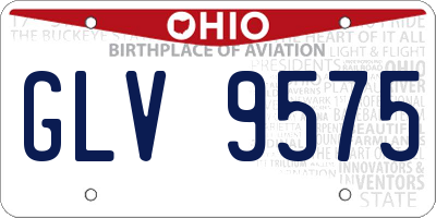 OH license plate GLV9575