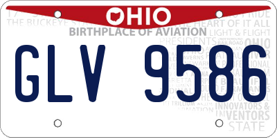 OH license plate GLV9586