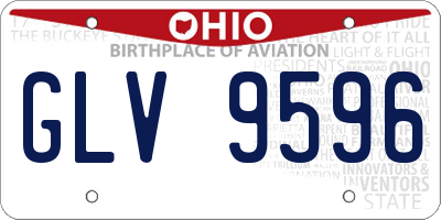 OH license plate GLV9596