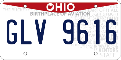 OH license plate GLV9616