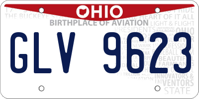 OH license plate GLV9623