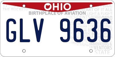 OH license plate GLV9636