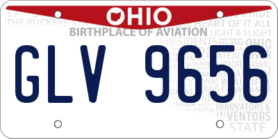 OH license plate GLV9656