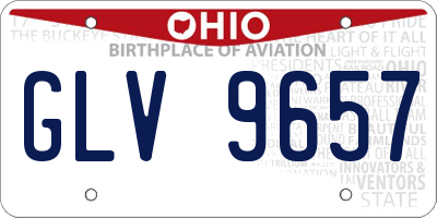 OH license plate GLV9657
