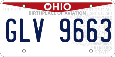 OH license plate GLV9663