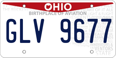 OH license plate GLV9677