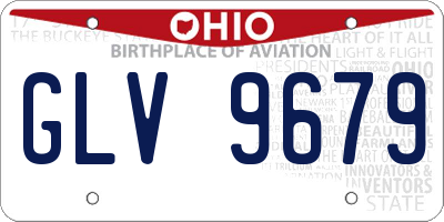 OH license plate GLV9679