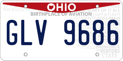 OH license plate GLV9686