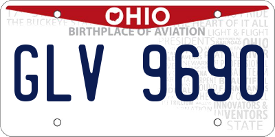 OH license plate GLV9690