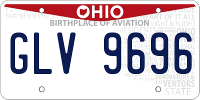 OH license plate GLV9696