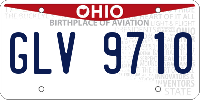 OH license plate GLV9710