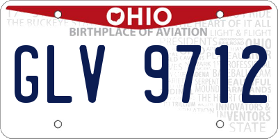 OH license plate GLV9712