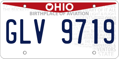 OH license plate GLV9719