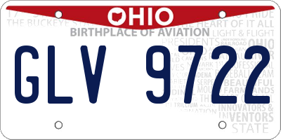 OH license plate GLV9722
