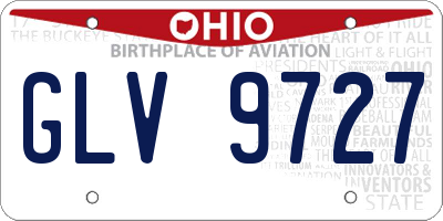 OH license plate GLV9727