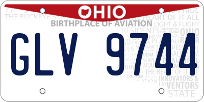 OH license plate GLV9744
