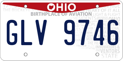 OH license plate GLV9746