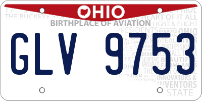 OH license plate GLV9753