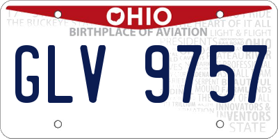 OH license plate GLV9757