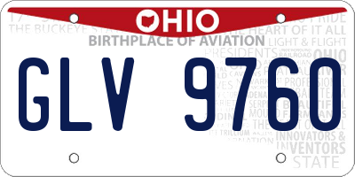 OH license plate GLV9760