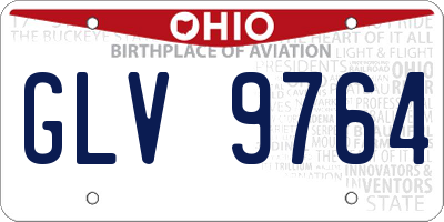OH license plate GLV9764