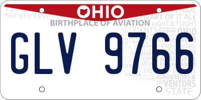 OH license plate GLV9766