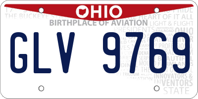OH license plate GLV9769