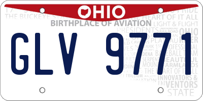 OH license plate GLV9771