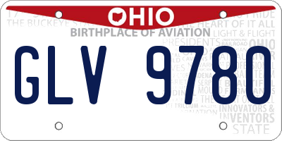 OH license plate GLV9780