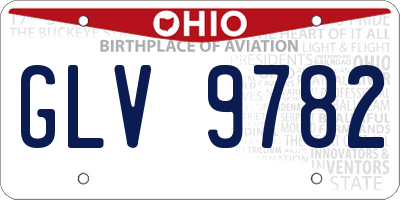 OH license plate GLV9782