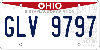 OH license plate GLV9797
