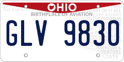 OH license plate GLV9830