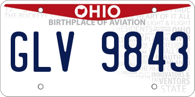 OH license plate GLV9843