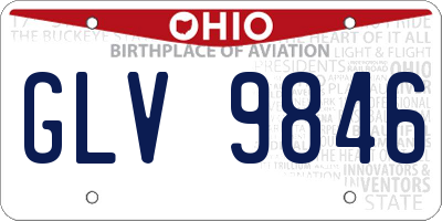 OH license plate GLV9846