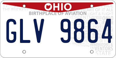 OH license plate GLV9864