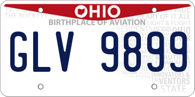 OH license plate GLV9899