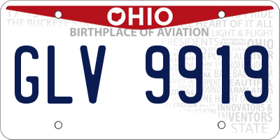 OH license plate GLV9919