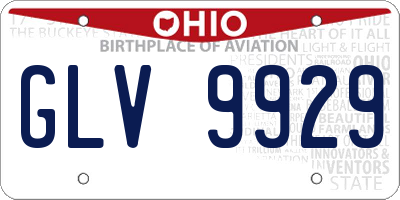 OH license plate GLV9929