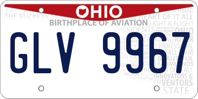 OH license plate GLV9967