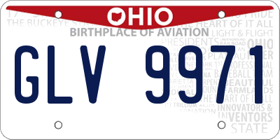 OH license plate GLV9971