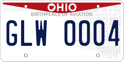 OH license plate GLW0004