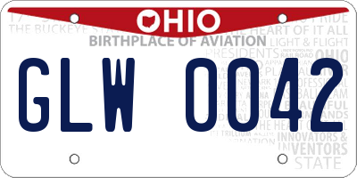 OH license plate GLW0042