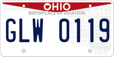 OH license plate GLW0119