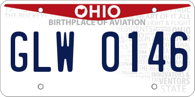 OH license plate GLW0146