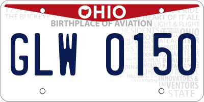 OH license plate GLW0150
