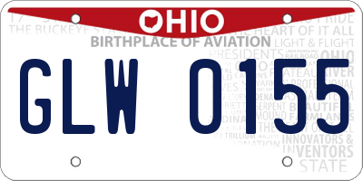 OH license plate GLW0155