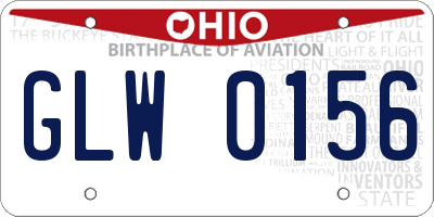 OH license plate GLW0156